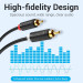 Vention Кабель мультимедійний 2-Male to 2-Male RCA Cable 1.5M Black VENTION (BCMBG)