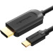Vention Кабель мультимедійний Type-C to HDMI Cable 1.5M Black VENTION (CGUBG)