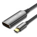 Vention Кабель мультимедійний Cotton Braided USB-C to DP 8K Converter 0.25M Black Zinc Alloy Type VENTION (CRGBC)