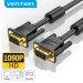 Vention Кабель мультимедійний VGA(3+6) Male to Male Cable with ferrite cores 5M Black VENTION (DAEBJ)