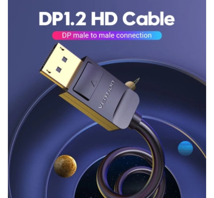 Vention Кабель мультимедійний DP Cable 1.5M Black VENTION (HACBG)