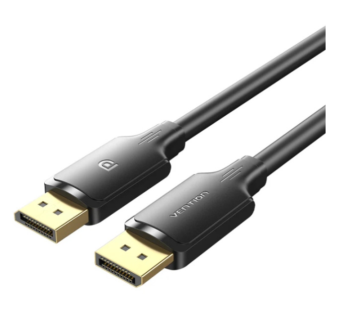 Vention Кабель мультимедійний DisplayPort Male to Male 4K HD Cable 1M Black VENTION (HAKBF)