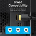 Vention Кабель мультимедійний DisplayPort Male to Male 4K HD Cable 1M Black VENTION (HAKBF)