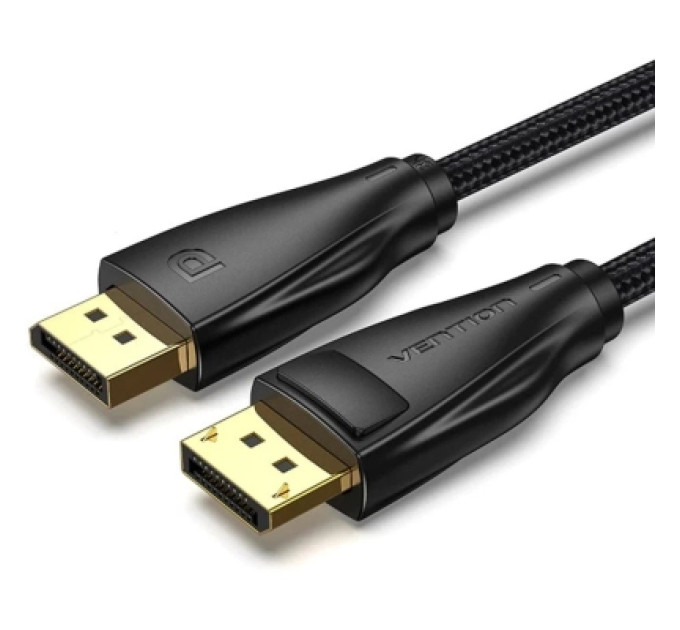 Vention Кабель мультимедійний Cotton Braided DP Male to Male Cable 3M Black VENTION (HCCBI)