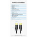 Vention Кабель мультимедійний Cotton Braided DP Male to Male Cable 3M Black VENTION (HCCBI)