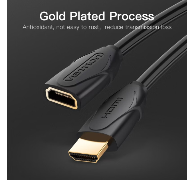 Vention Кабель мультимедійний HDMI Extension Cable 2M Black VENTION (VAA-B06-B200)