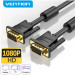 Vention Кабель мультимедійний VGA(3+6) Male to Male Cable with ferrite cores 10M Black VENTION (DAEBL)