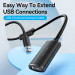 Vention Дата кабель USB 2.0 Type-A Male to Type-A Female Active Extension Cable 5M Black VENTION (CBKBJ)