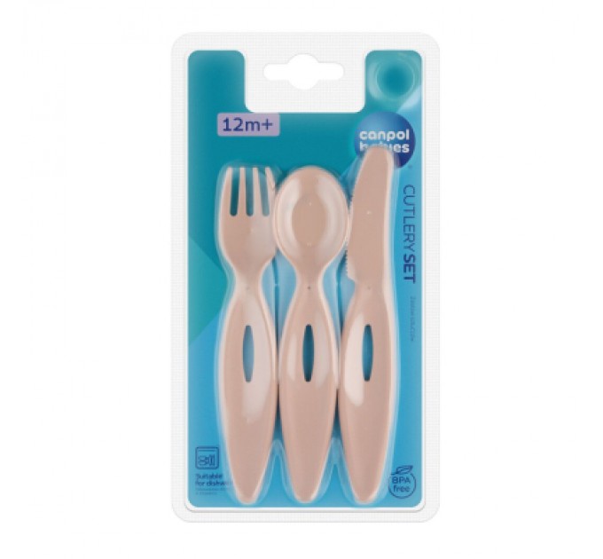 Набір дитячого посуду Lovi столові прибори (виделканіжложка) - рожеві (31/418_pin)