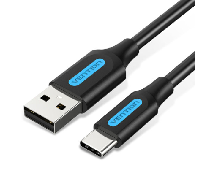 Vention Дата кабель USB 2.0 A Male to C Male 3A Cable 1M Black VENTION (COKBF)