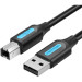 Vention Дата кабель USB 2.0 A Male to B Male Cable 5M Black PVC Type VENTION (COQBJ)