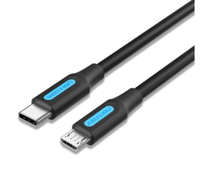 Vention Дата кабель USB 2.0 C Male to Micro-B Male 2A Cable 1.5M Black VENTION (COVBG)
