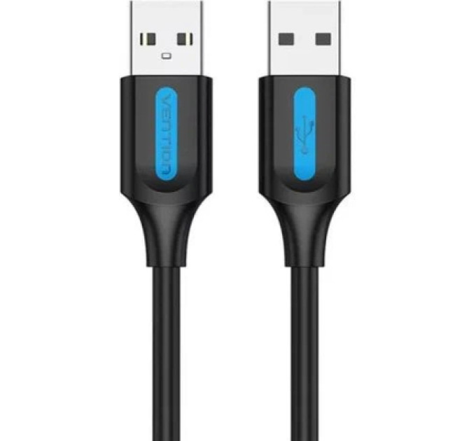 Vention Дата кабель USB 2.0 A Male to A Male Cable 1M Black PVC Type VENTION (COJBF)