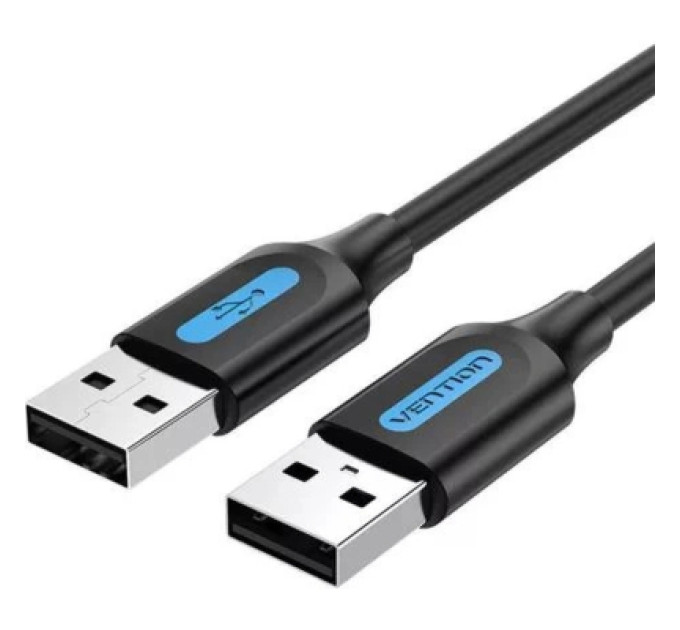 Vention Дата кабель USB 2.0 A Male to A Male Cable 1M Black PVC Type VENTION (COJBF)