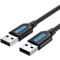 Дата кабель USB 2.0 A Male to A Male Cable 1M Black PVC Type VENTION (COJBF)