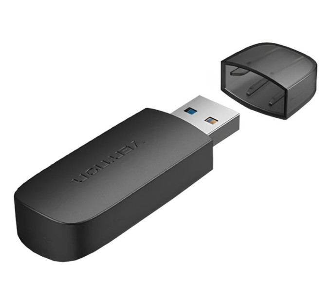Vention Зчитувач флеш-карт 2-in-1 USB 3.0 A Card Reader(SD+TF) Black Dual Drive Letter VENTION (CLGB0)