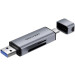 Vention Зчитувач флеш-карт 2-in-1 USB 3.0 A+C Card Reader(SD+TF) Gray Dual Drive Letter Aluminum Alloy Type VENTION (CLLH0)