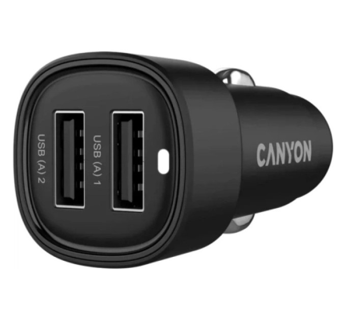 Canyon Зарядний пристрій Canyon 2xUSB 24W black (CNE-CCABR2AA)