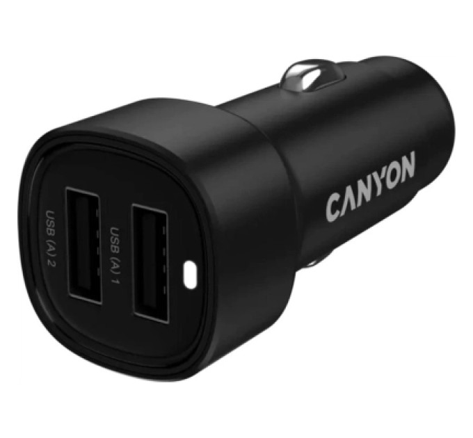 Canyon Зарядний пристрій Canyon 2xUSB 24W black (CNE-CCABR2AA)