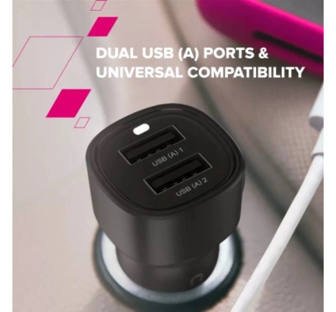 Canyon Зарядний пристрій Canyon 2xUSB 24W black (CNE-CCABR2AA)
