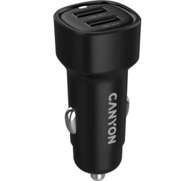 Canyon Зарядний пристрій Canyon 2xUSB 24W black (CNE-CCABR2AA)