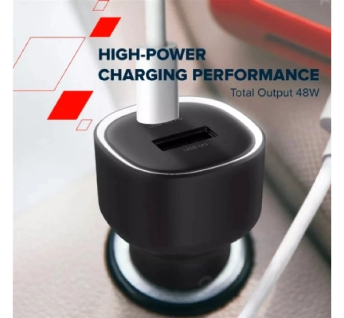Canyon Зарядний пристрій Canyon 1xUSB + 1xUSB-C PD48W black (CNE-CCABR3AC)
