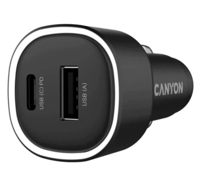 Canyon Зарядний пристрій Canyon 1xUSB + 1xUSB-C PD48W black (CNE-CCABR3AC)