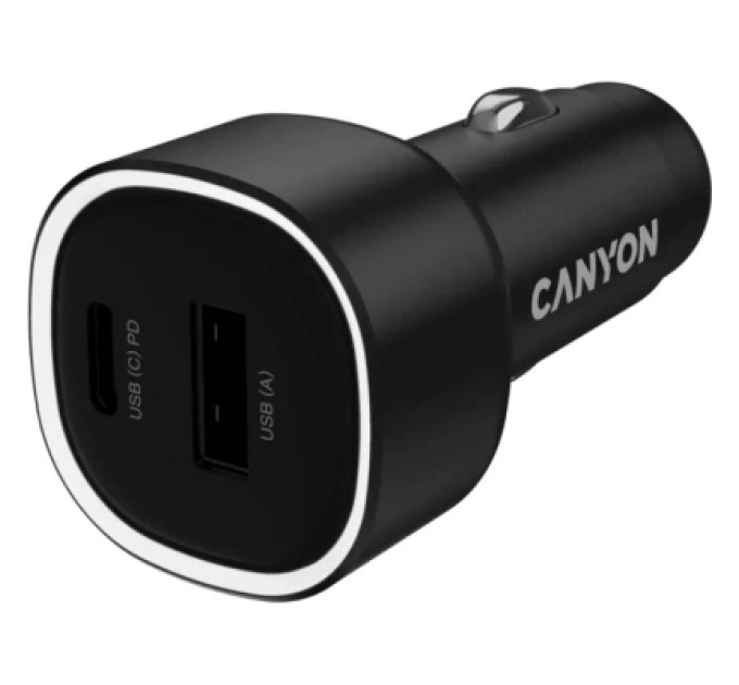 Canyon Зарядний пристрій Canyon 1xUSB + 1xUSB-C PD48W black (CNE-CCABR3AC)
