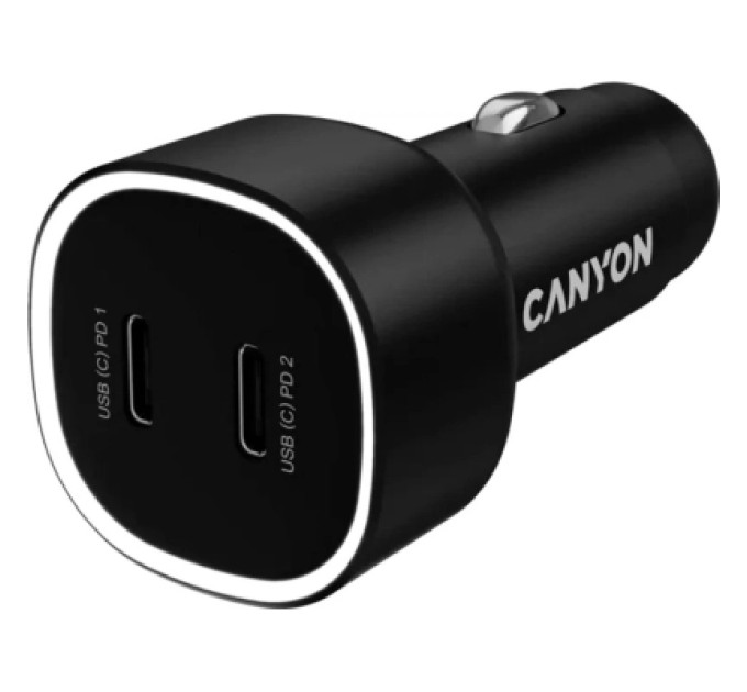 Canyon Зарядний пристрій Canyon 2xUSB-C PD60W black (CNE-CCABR3CC)