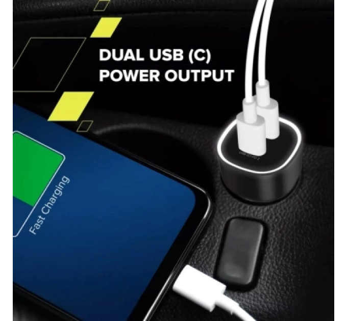Canyon Зарядний пристрій Canyon 2xUSB-C PD60W black (CNE-CCABR3CC)