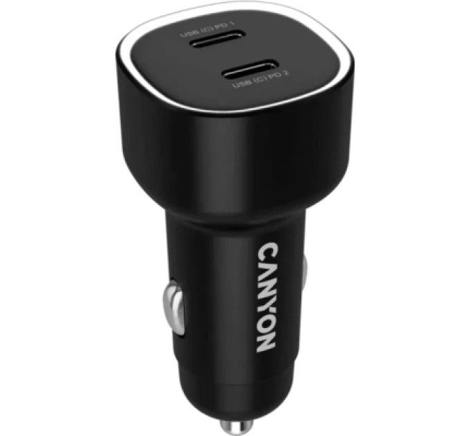 Canyon Зарядний пристрій Canyon 2xUSB-C PD60W black (CNE-CCABR3CC)