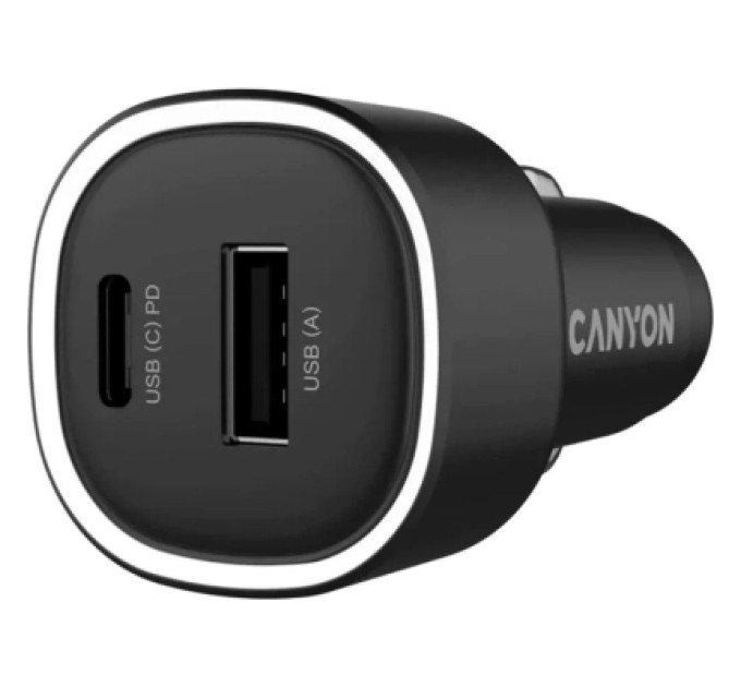 Canyon Зарядний пристрій Canyon 1xUSB + 1xUSB-C PD85W black (CNE-CCABR8AC)