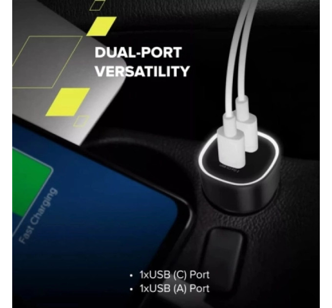 Canyon Зарядний пристрій Canyon 1xUSB + 1xUSB-C PD85W black (CNE-CCABR8AC)