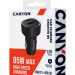 Canyon Зарядний пристрій Canyon 1xUSB + 1xUSB-C PD85W black (CNE-CCABR8AC)
