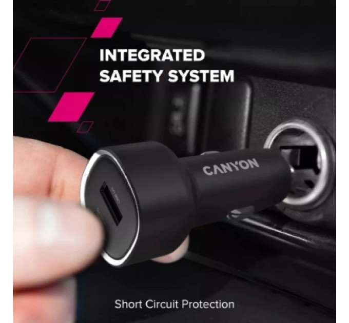 Canyon Зарядний пристрій Canyon 1xUSB + 1xUSB-C PD85W black (CNE-CCABR8AC)