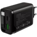 Canyon Зарядний пристрій Canyon 1xUSB-C PD65W + 1xUSB QC3.0 + cable USB-C to USB-C black (CNS-CURC65ACB)