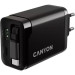 Canyon Зарядний пристрій Canyon 1xUSB-C PD65W + 1xUSB QC3.0 + cable USB-C to USB-C black (CNS-CURC65ACB)