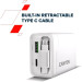 Canyon Зарядний пристрій Canyon 1xUSB-C PD65W + 1xUSB QC3.0 + cable USB-C to USB-C black (CNS-CURC65ACB)