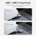 Vention Перехідник USB-C + USB-A to HDMI Adapter 0.15M Gray Aluminium Alloy Type VENTION (ACYHB)