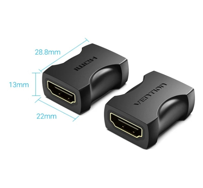 Vention Перехідник HDMI Female to Female Coupler Adapter Black VENTION (AIRB0)