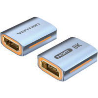 Перехідник HDMI-A Female to Female 8K Adapter Gray Aluminum Alloy Type VENTION (AIUH0)