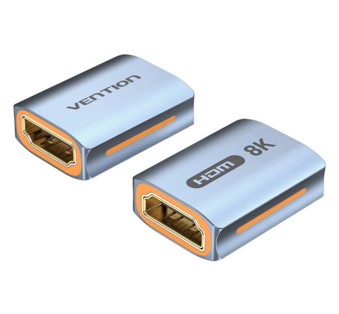 Vention Перехідник HDMI-A Female to Female 8K Adapter Gray Aluminum Alloy Type VENTION (AIUH0)