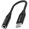 Vention Перехідник USB-C Male to 3.5MM Earphone Jack with DAC Adapter 0.1M Black VENTION (BIHBA)