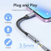 Vention Перехідник Cotton Braided Lightning Male to 3.5MM Earphone Jack Adapter 0.1M Gray Aluminum Alloy Type VENTION (BMBHA)