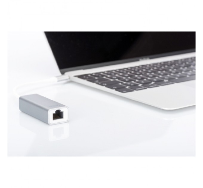 Перехідник USB-C to RJ45 Ethernet 1000Mbps Digitus (DN-3024)