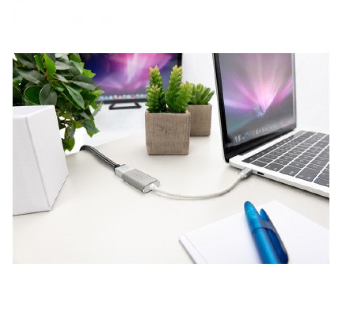 Перехідник USB-C to HDMI F 0.2m UHD 4K Digitus (DA-70836)