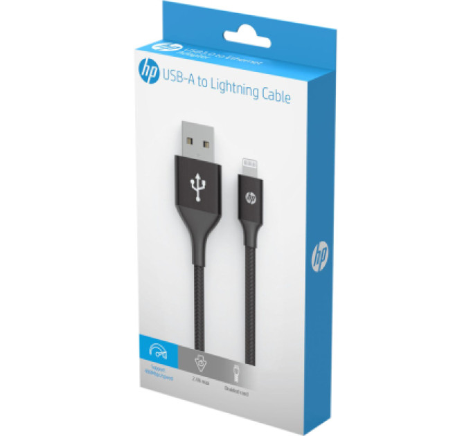 HP Дата кабель HP DHC-MF100-1m MFI USB A to Lightning Cable HP (HP_DHC-MF100-1m)