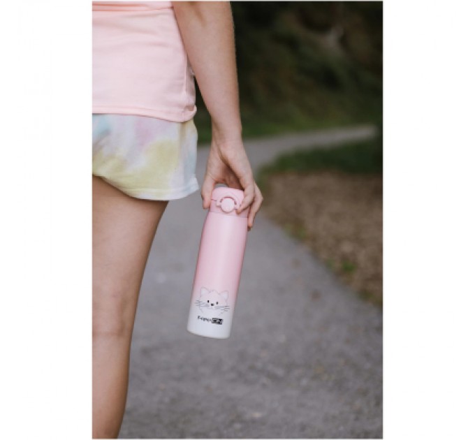 Поїльник-непроливайка FreeON термопляшка, рожева 480 мл (380692)