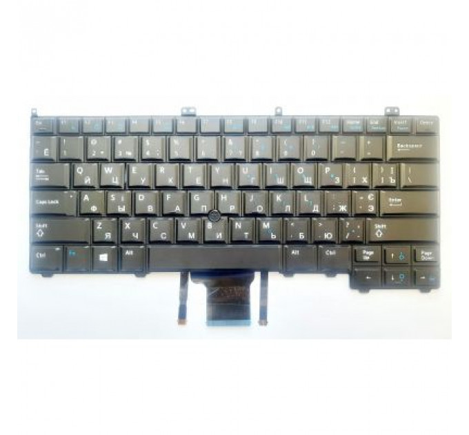 Клавіатура ноутбука Dell Latitude E7240/E7420/E7440 черная с ТП и подсв UA (A46193)
