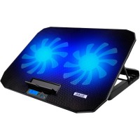 Підставка до ноутбука IceCoorel 10-18", 2*125mm 1400 RPM, 2*USB, 360x260x32 mm, Black (N106)